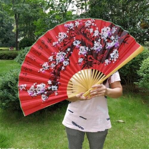 Ceiling fan decorative fan Chinese-style craft silk cloth fan large folding fan life free delivery