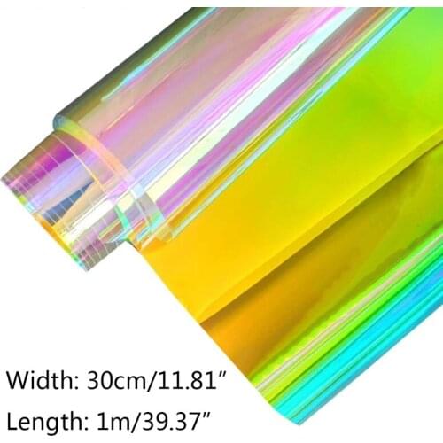 R58E 30x100cm Aurora AB Effect Reflective Mirror Paper Jewelry Making Tool DIY Epoxy Resin Mold Findings Fillings