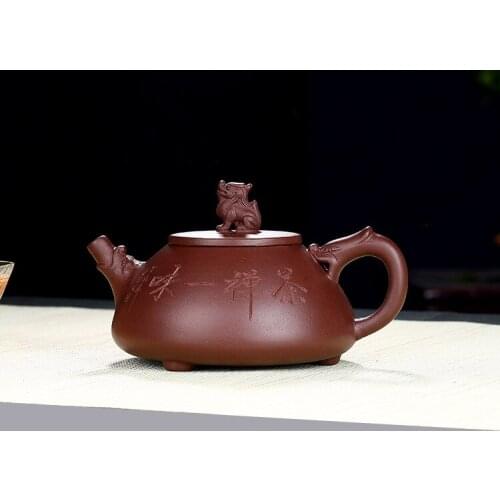 Recommended gift box benevolent stone gourd ladle Xu Yi works a full set of certificate of tea large grocery tea pot