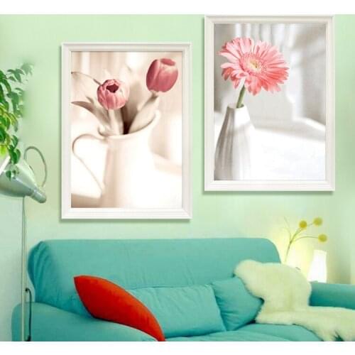 Needlework,DMC DIY Cross stitch,Embroidery kit set,Vase sunflower floral Flower Cross-Stitch painting wedding Wholesale