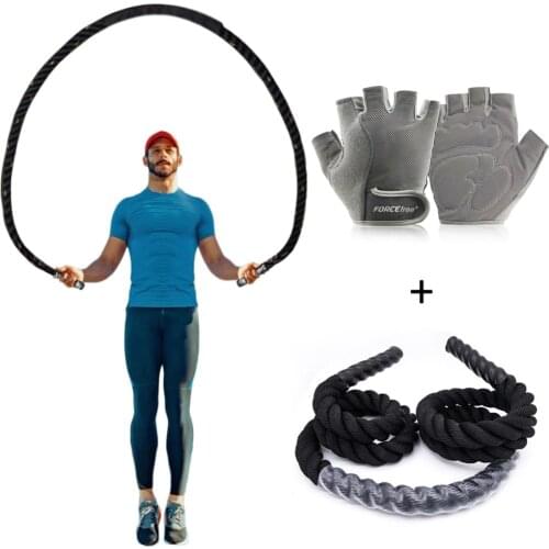 Procircle Fitness Weighted Jump Rope 25mm Heavy Battle Skipping Ropes Strength Training Exercise Rope Building Muscle 3m