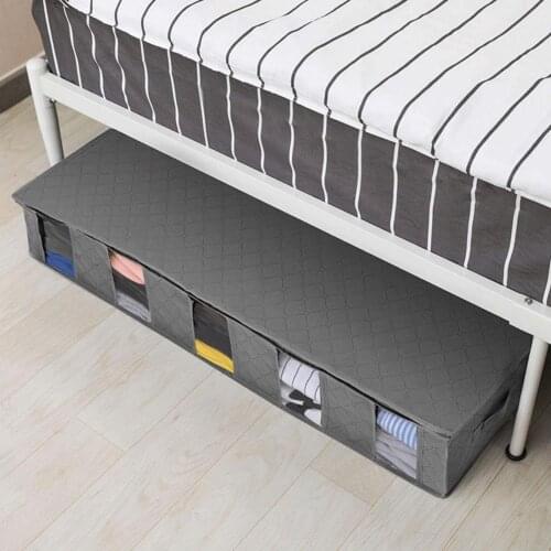 Under Bed Storage Bag Quilt Blanket Clothes Storage Bin Box Divider Folding Closet Organizer Clothing Container Large