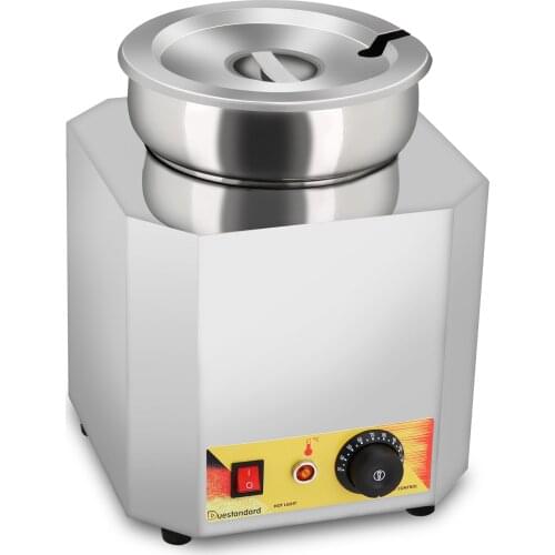 Restaurant soup station stainless steel Bain-Marie hot pot commercial hot warming chocolate sugar soup dish pot on sale