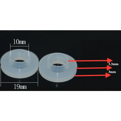 10x Silicone Washer Shoulder Bulge Sealing Flange Gaskets Spacer for Downspout Downpipe Faucet OD19mm ID 10mm 19mm x 10mm x 3mm