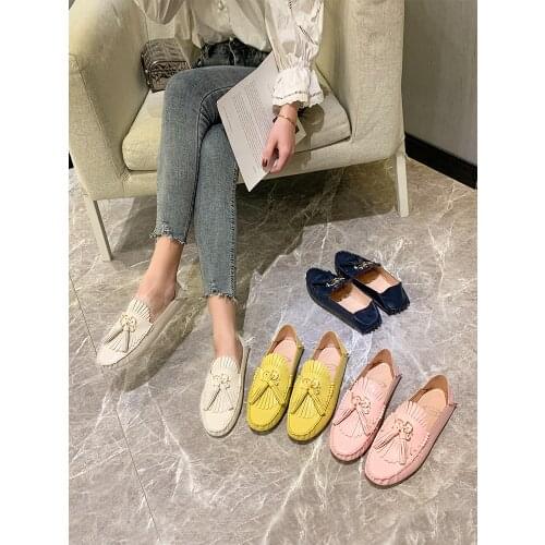 Womens Autumn shoes Casual fringe Bean shoes womens shoes fashion womens shoes travel shoes flat single shoes