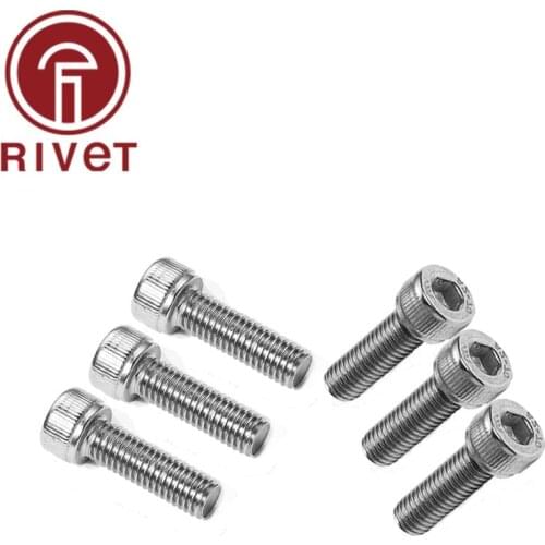 316 A4-70 DIN912 M6 M8 Hex Socket Bicycle Bolt Head Cap Screws Stainless Steel Hexagon Metric Thread Multi Size 20/50/100 PCS