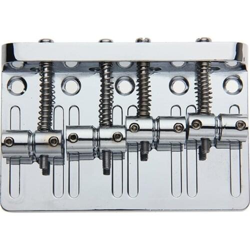 4 String Hardtail Bridge for Precision Jazz Bass Chrome 201B-4 Badass