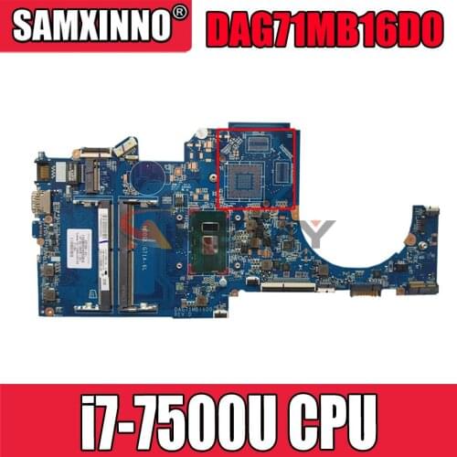 927264-601 UMA MOTHERBOARD DAG71MB16D0 w/ i7-7500U for HP 15-CC TPN-Q191 14-BK 14-BP