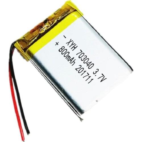3.7v 800mAh Li-po Battery 703040 Rechargeable Lithium Batteries For LED Light MP3 MP4 Cell Phone DVD Laptop Power Bank