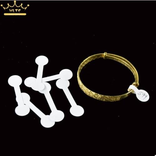 100 Pieces White Blank Price Tag Square Round Heads Paper Labels Sticker For Ring Necklace Bracelet Jewelry Display Retail Store