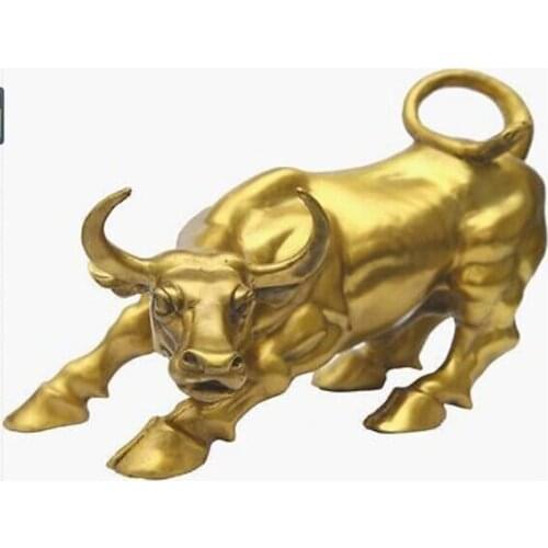 Big Wall Street Bronze Fierce Bull OX Statue decoration bronze factory outlets