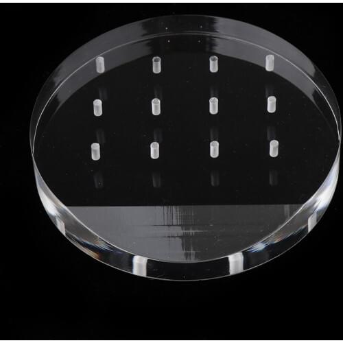 12 Holes Nail Drill Bits Holder File Bit Exhibition Stand Nail Grinding Head Display Base for Nail Art Salon Transparent
