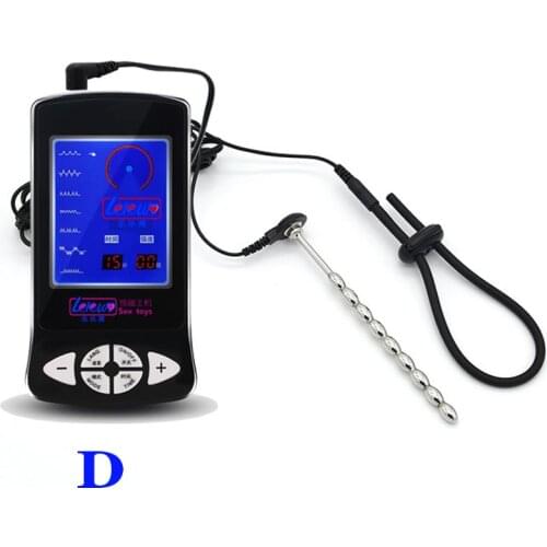 Electro Stimulation Penis Ring Urethral Plug Electric Shock Sex Toys For Men Penis Stimulator Cock Ring Urethral Sound Dilator