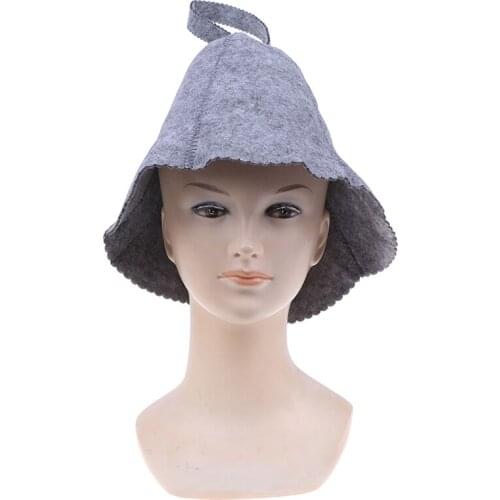 Felt Head Protection Bath Anti Heat Free Size Russian Style Shower Cap Sauna Hat