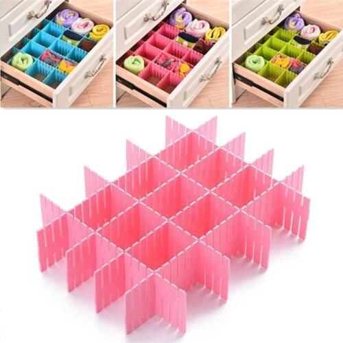 Hot Sale Plastic DIY Grid Drawer Adjustable Separator Divider Cabinet DIY Grid Household Necessities Storage Organizer Tools