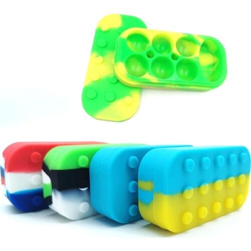 10Pcs Wax Oil Butane Storage Box Non-stick Silicone Jar Container Herb Jars Dab Kitchen Case Shisha Tobacco Cigarette Accessorie