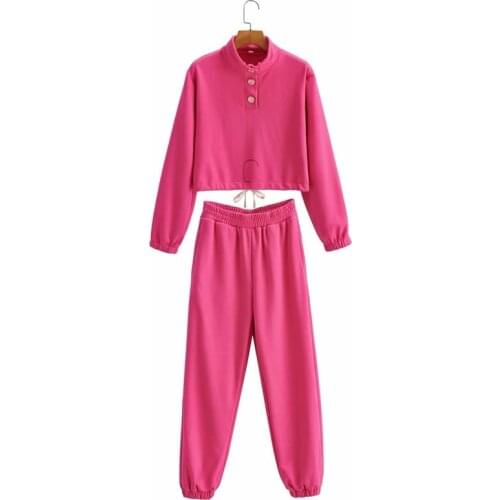 ZXQJ Women 2021 Chic Fashion Soft Touch Loose Knitted Sweater Suit Vintage Pants With Elastic Waist Female Sets Mujer