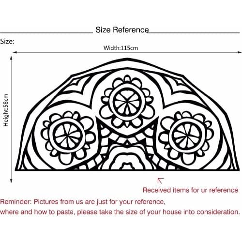 Creative Wallpaper Bed Bedside Wall Sticker Mandala Vinyl Kids Room Bedroom Giant Headboard Flower Home Decor