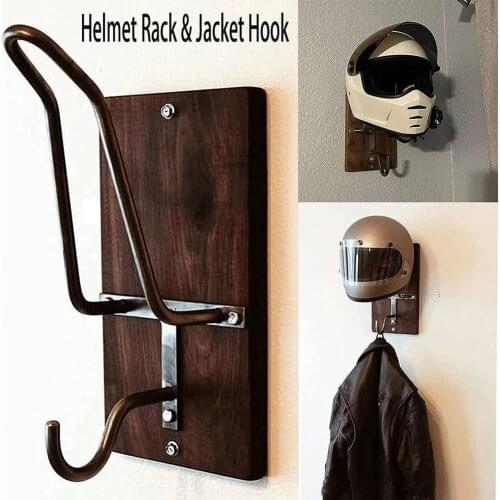 Helmet Hook Motorcycle Accessories Helmet Holder Hanger Rack Wall Mounted Hook for Coats Hats Jacket Caps Helmet Keys Rack