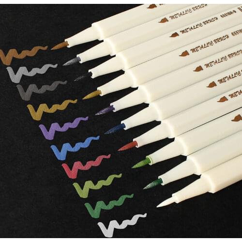 Metal pen signature pen DIY photo album pen black card special paint pen graffiti painting pearlescent marker pen