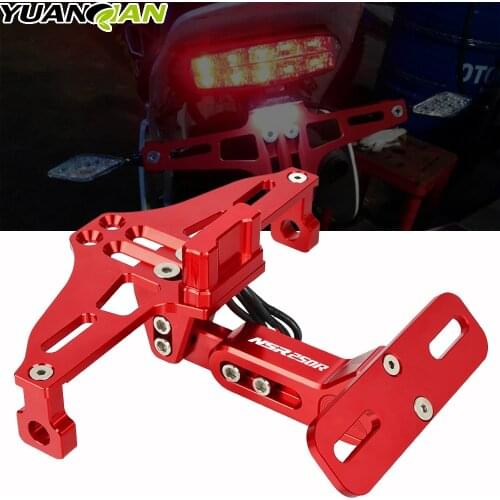 Motorcycle Adjustable Angle License Number Plate Frame Holder Bracket For Honda NSR250R 1988-1994 1989 NSR250 NSR 250 R 250R
