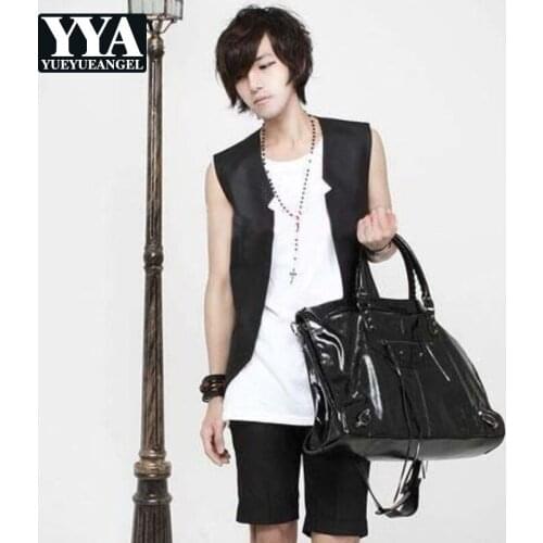 Men Business Casual Sleeveless Suit Jacket Spring Summer V-Neck Cardigan Vest Office Short Formal Waistcoat Plus Size 5XL