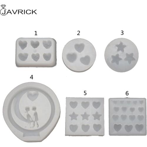 Handmade Sugar Love Star Heart Soft Candy Pendant Mold Gummy Candy Hairpin Slilcone Resin Molds Jewelry Making Tools