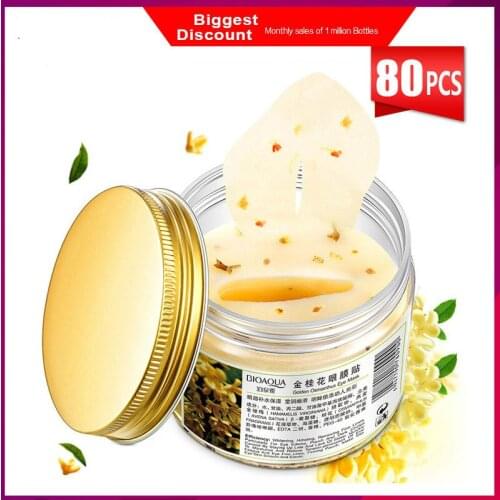 Nature Gold Osmanthus Eye Patches Mask Collagen Gel Protein Sleep Patche Remover Dark Circles Eye Bag Eye care 80Pcs/ Bottle