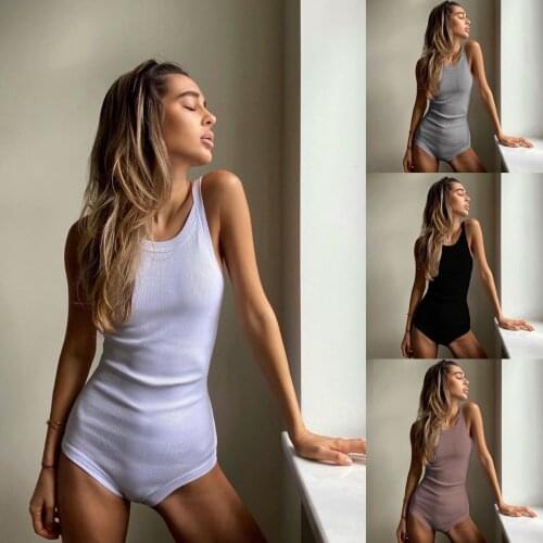 Sexy Pijama Women Pajama Set Cotton Sleeveless Sleepwear Set Pyjama Femme One-piece Tight Nightgown Womens Pajamas Sleepwear
