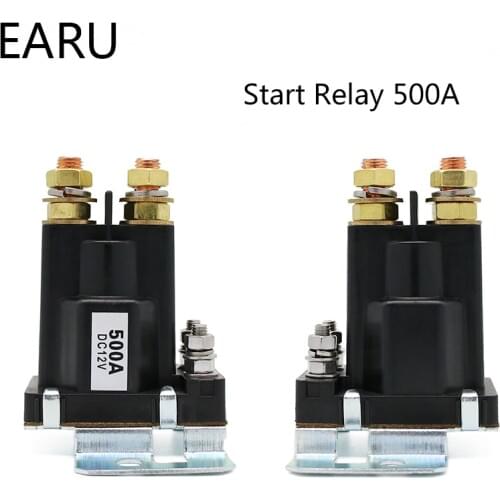 Dual Battery Start Relay 4 Pin Large Current 500A 12V 24VDC Car Power Switch,Starting Relay,Auto Start Contactor Heavy Current