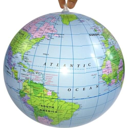 30cm Inflatable Globe World Earth Map Ball Educational Supplies Kids Geography Learning Educational Toy Inflatable Beach Ball