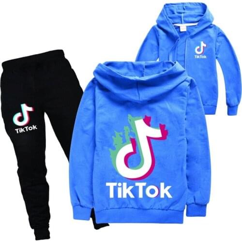 TIK TOK Kids Baby Tracksuit Clothes Anim Boy Girls Thin Jacket+Pants 2Pcs Set Children Amongus Sport Suits