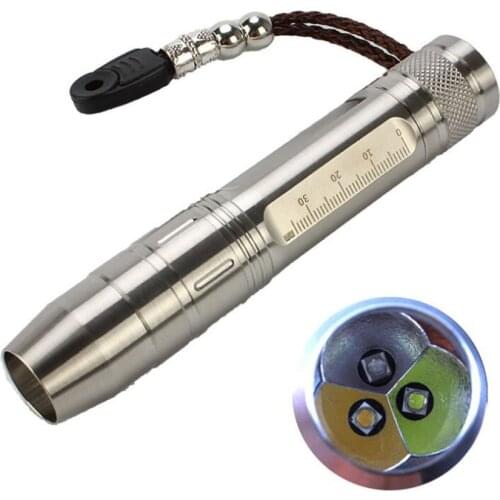 LED 365/395nm Jewelry Jade Appraisal Flashlight Ultraviolet Yellow White Light Fluorescent Detection Jewelry Lights with logo