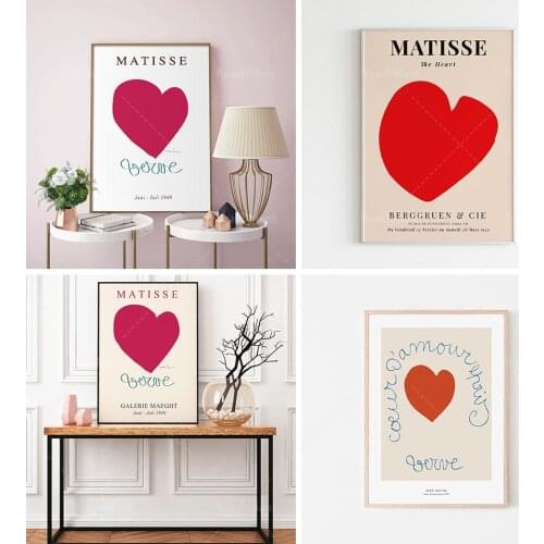 Henri Matisse | Matisse Vintage Heart Print | Modern interiör i mitten av århundradet | Love Heart Printable Vintage Artwork