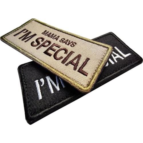 Embroidered patch mama says Im special patch funny BIKER Velcro motorcycles tactical patches army airsoft outdoor custom