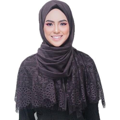 Women Flower Lace Scarf Polyester Muslim Hijab Shawls Wraps Headband Fashion Autumn scarves/scarf 11 Color 180*70cm