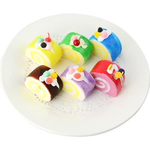 050 6pcs Fake cake model simulation 2018 new popular fruit children cartoon simulation cake food dessert