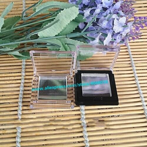 100pcs/lot DIY Small Square Blusher Containers, Plastic Empty Eyeshadow Compacts, 24*24mm Cosmetic Powder Case, Beauty Tool