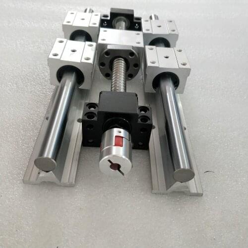 2sets16mm linear rail： SBR16 1100/1150mm with SBR16UU linear bearing+ball screw RM1605 SFU1605+BKBF12+couplings+Housings