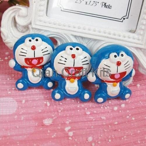 50pcs 20x25mm kawaii jewelry flat back bottons doraemon resin cabochons crafts making Scrapbooking charms hair bows sz1055