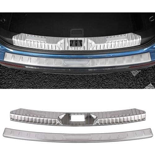 For Ford Explorer 2020 2021 Accessories Stainless Steel Rear Trunk Door Bumper Protector Guard Cover Trim 2pcs Car Styling