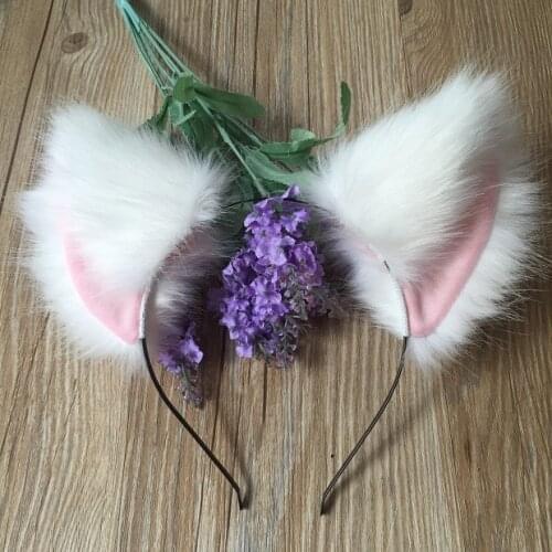 Anime Neko Costume Cat Ears Fox Ears Clip Hairpin Party Club Accessories Cosplay cos Halloween Orecchiette