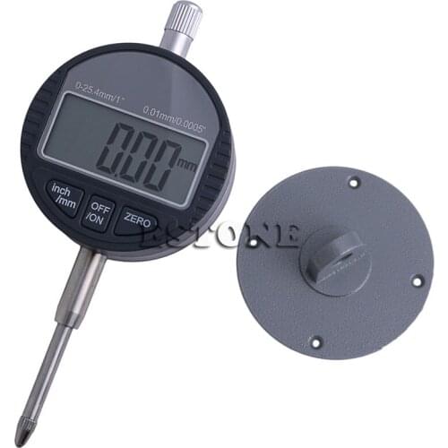 0.01mm/0.0005\" Range 0-25.4mm/1\" Gauge Digital Dial indicator Precision Tool A2UD