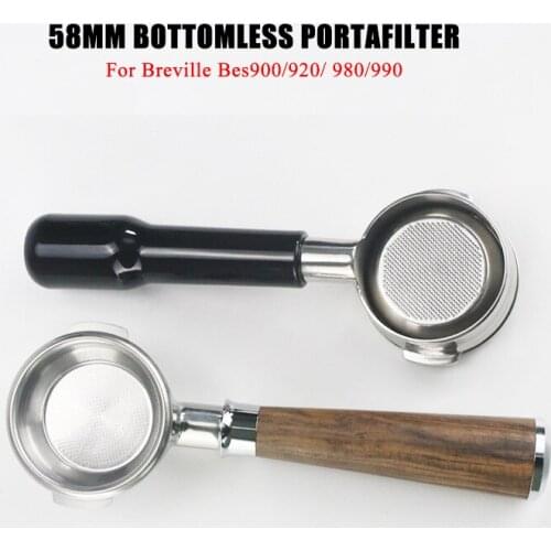 Breville 58mm BES900/920/980 Filter Coffee Bottomless Naked Portafilter Stainless Steel Replacement Filter Basket Cafe
