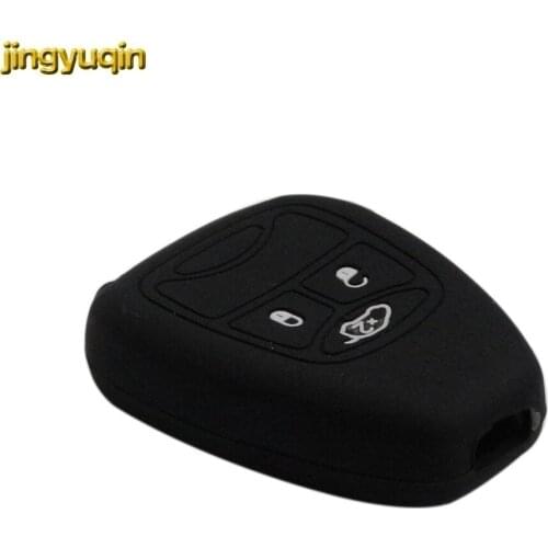 Jingyuqin 20p Silicone Key Case for Dodge JCUV Dart Journey Jeep Wrangler Grand Cherokee Compass Longitude Patriot Chrysler 300c