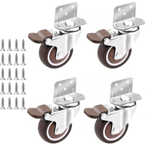 Furniture Casters Wheels Soft Rubber Swivel Caster Quite Roller wheels for trolley Baby Crib Bed Wheels Household Accessory