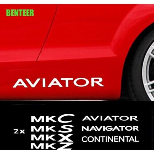 2pcs Car Body Sticker For Lincoln AVIATOR CONTINENTAL NAVIGATOR MKC MKS MKT MKX MKZ
