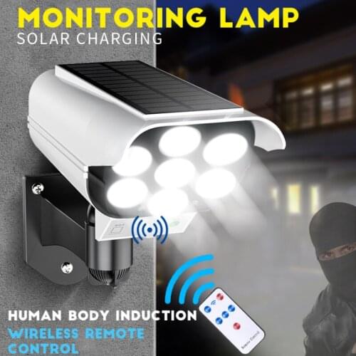 New LED Simulation Solar Monitoring Lamp Household Outdoor Rain Proof Lighting Street Lamp Anti Thief Induction Wall Lighting