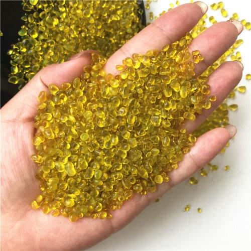 Wholesale 50g 2-5mm K5 Yellow Glass Gravel Glaze Stone Rock Polished Aquarium Specimen Quartz Crystals
