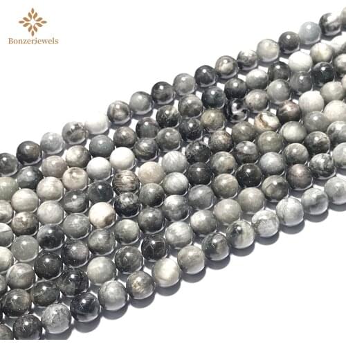 Genuine A Grade Hawk’s Eye Eagle Eyes Stone Round Beads For Jewelry Making DIY Bracelet Necklace 15'' 6/8/10MM